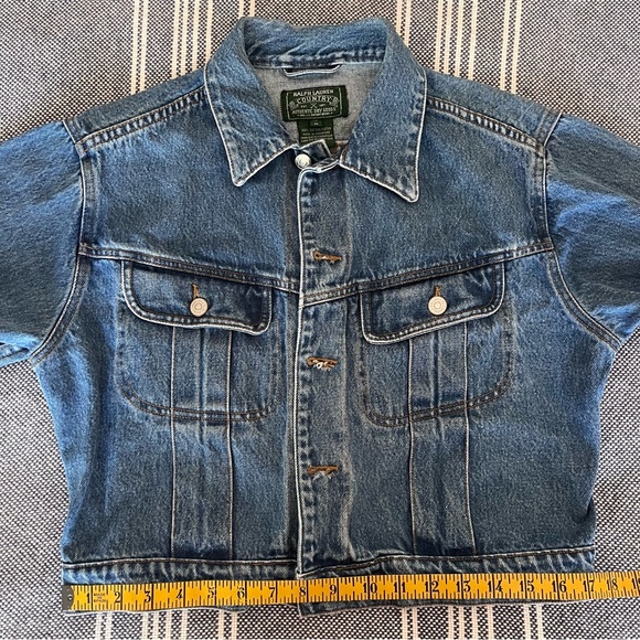 ‼️SOLD‼️ Polo Ralph Lauren denim trucker jacket with preppy bear patch – custom - Picture 9 of 9